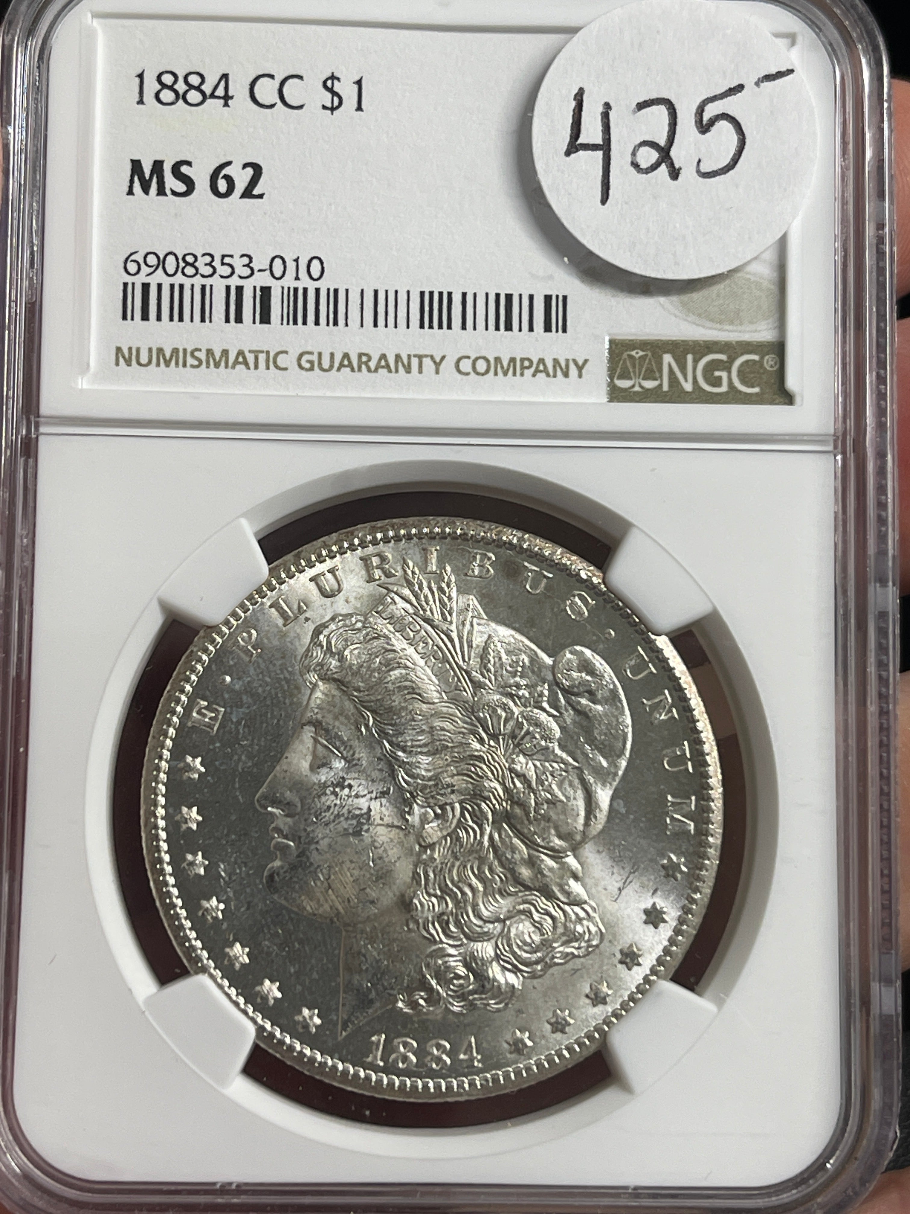 1884-CC Morgan NGC MS62