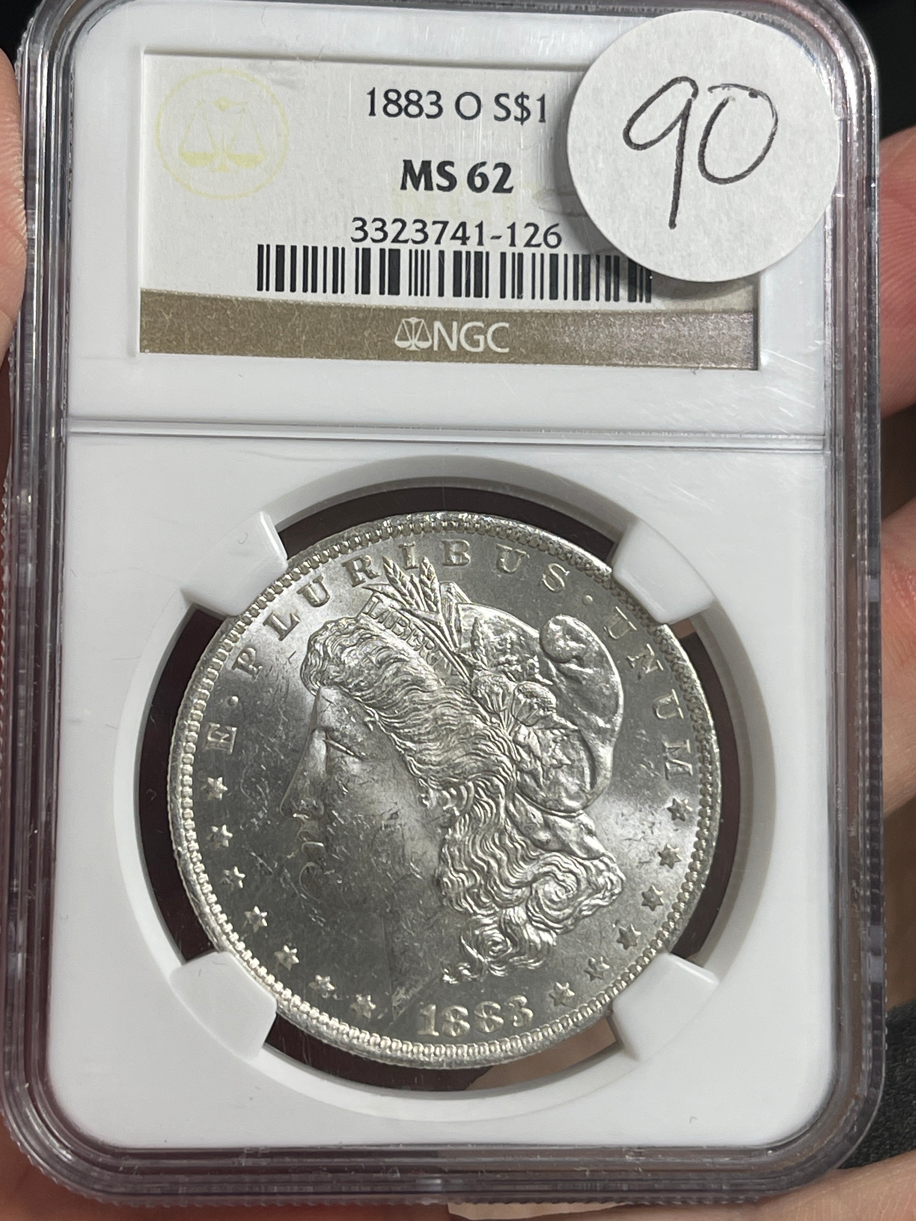 1883-O Morgan NGC MS62