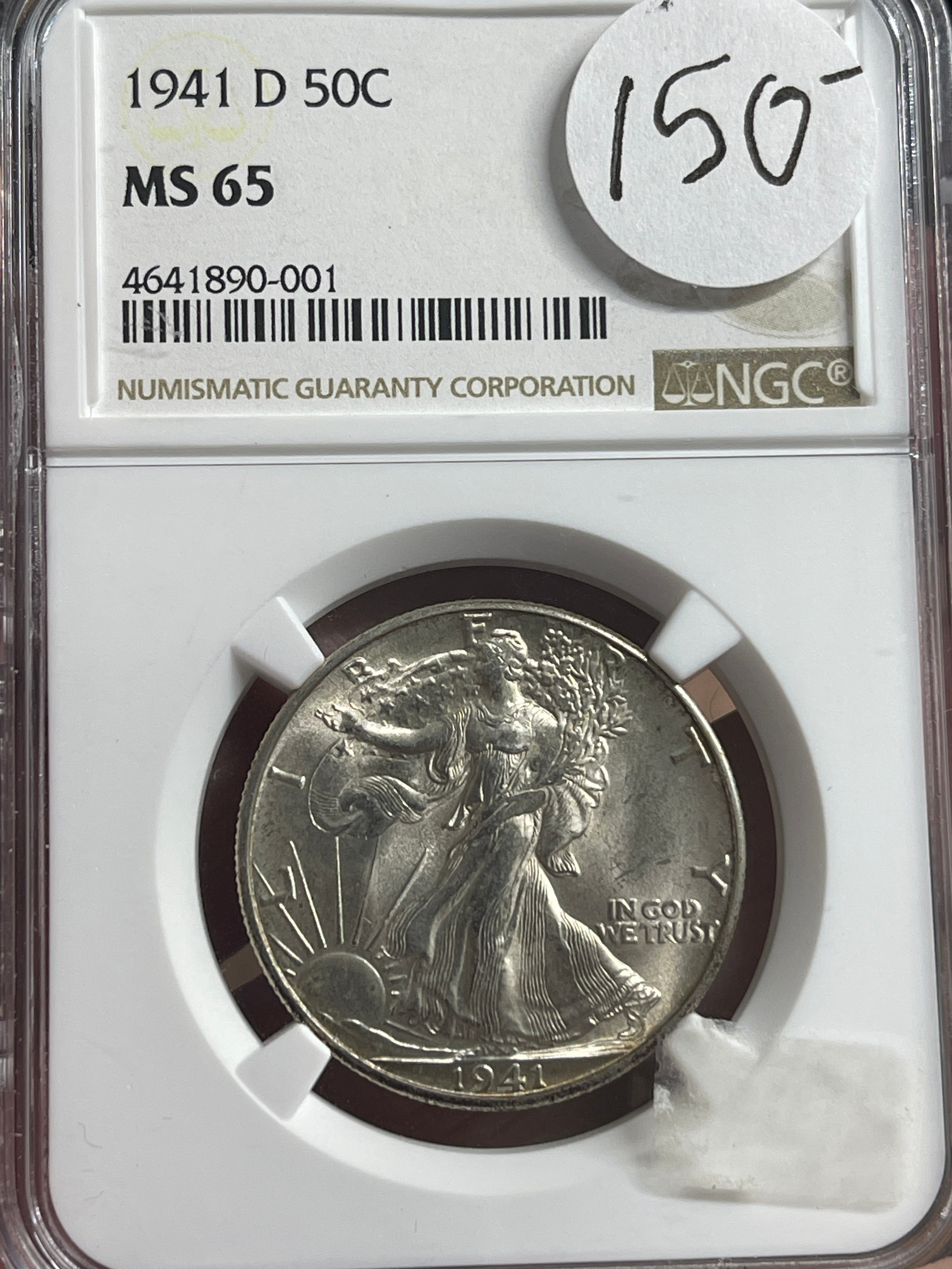 1941-D Walker Half NGC MS65