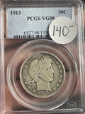 1913 Barber Half PCGS VG8