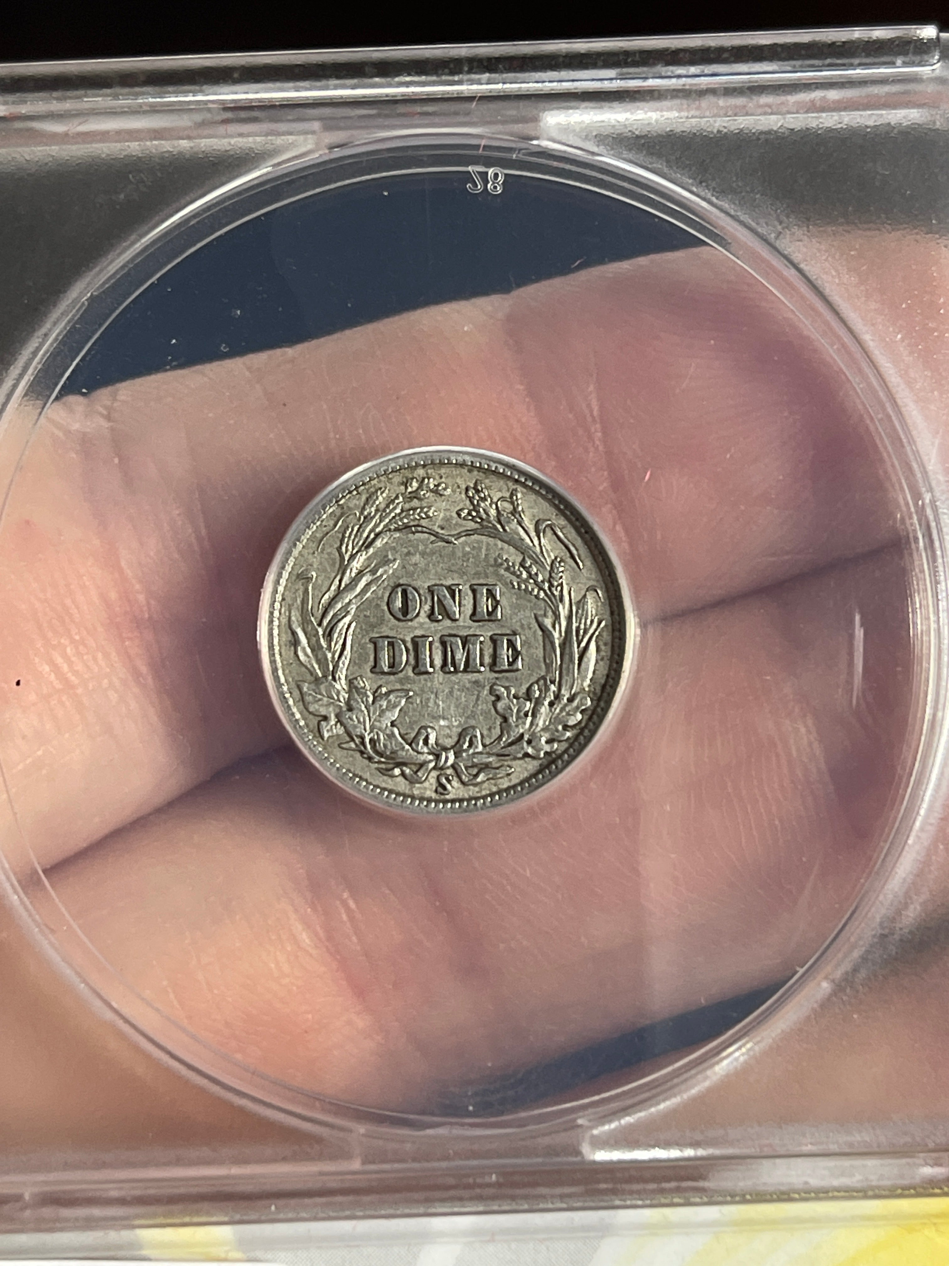 1914-S Barber Dime ANACS AU50