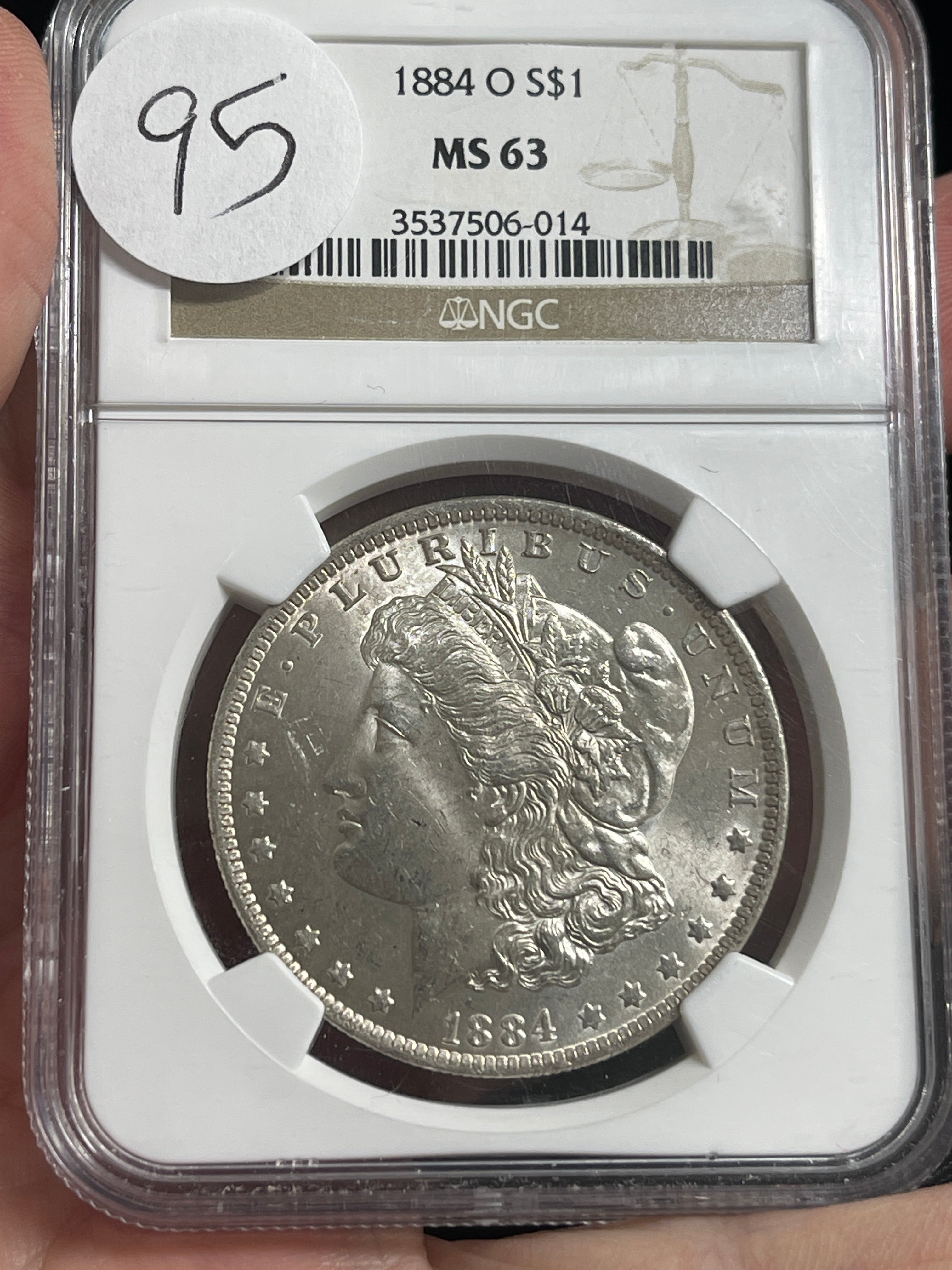 1884-O Morgan NGC MS63