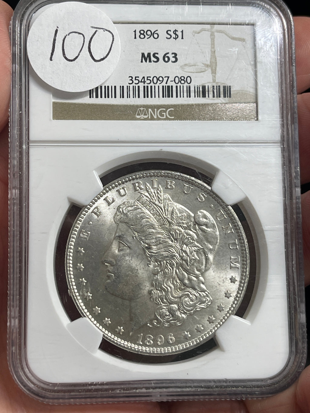 1896 Morgan NGC MS63