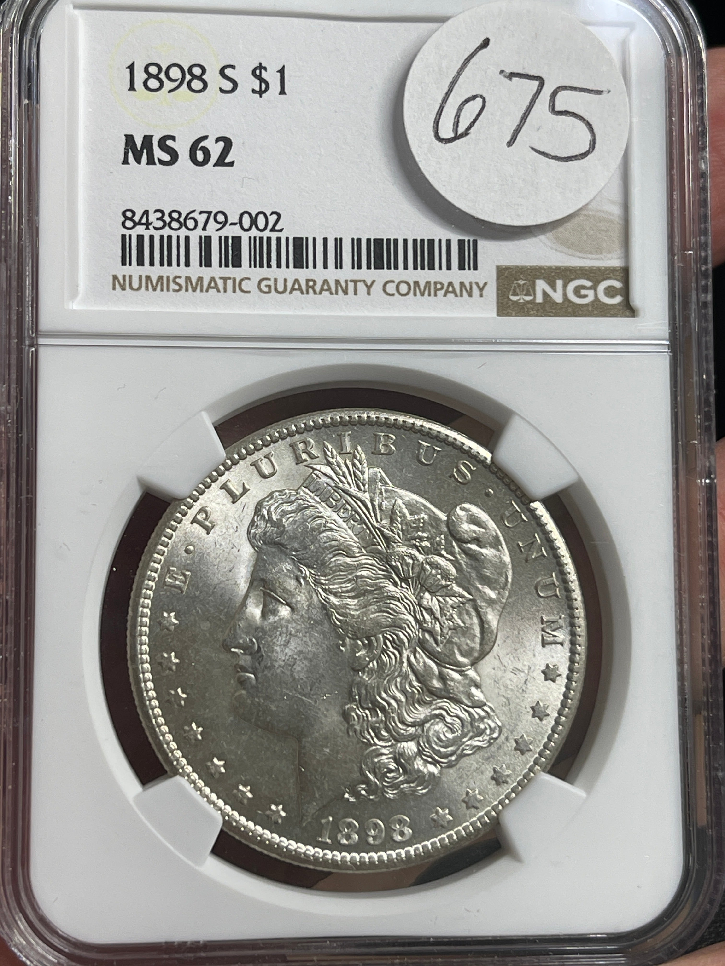 1898-S Morgan NGC MS62