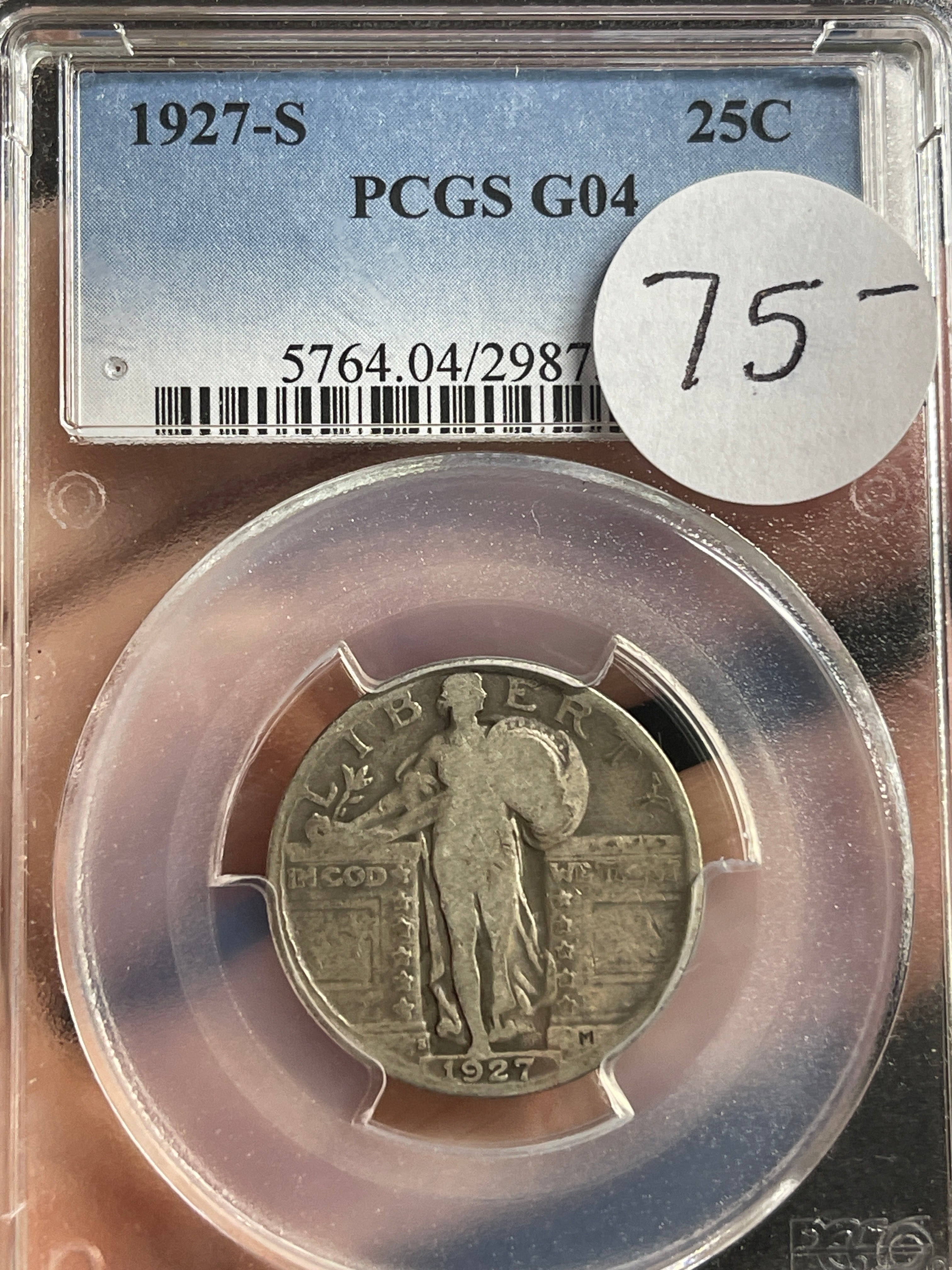 1927-S Standing Liberty PCGS G4
