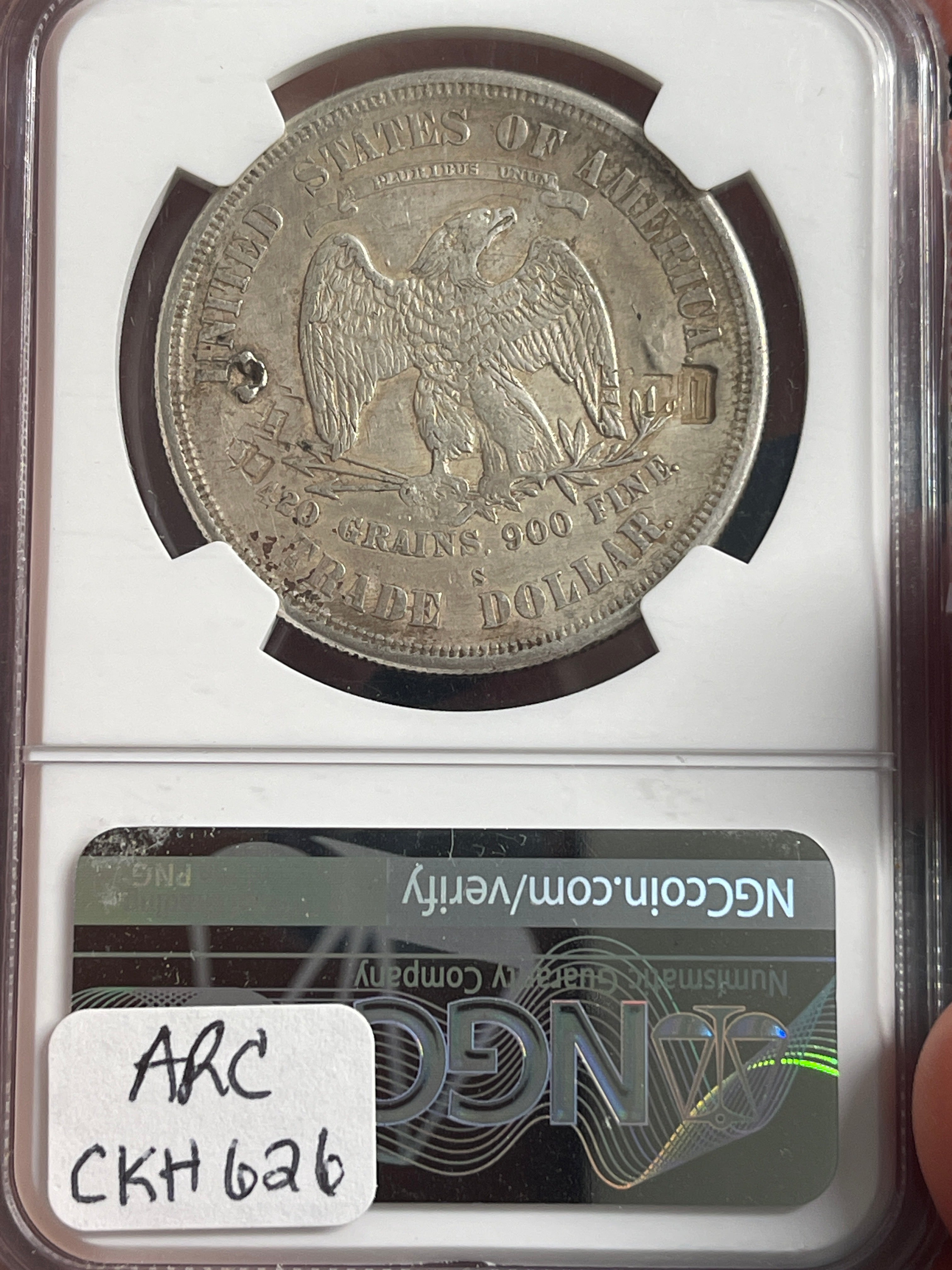 1875-S Trade Dollar NGC XF Details