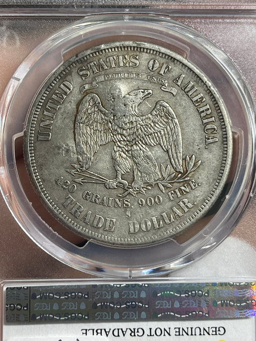 1874-S Trade Dollar PCGS XF Details