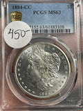 1884-CC Morgan PCGS MS63