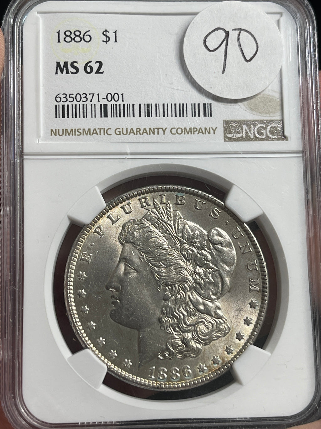 1886 Morgan NGC MS62